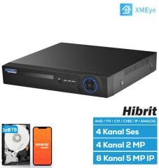 AVENIR AV-TC04M h.265 AHD DVR 4 Kanal 5 MP 5IN1 Hibrit XMEYE