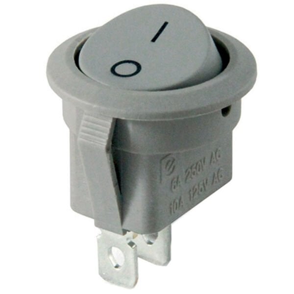 IC-133B GRİ ON-OFF 2 PIN ISIKSIZ YUVARLAK ANAHTAR
