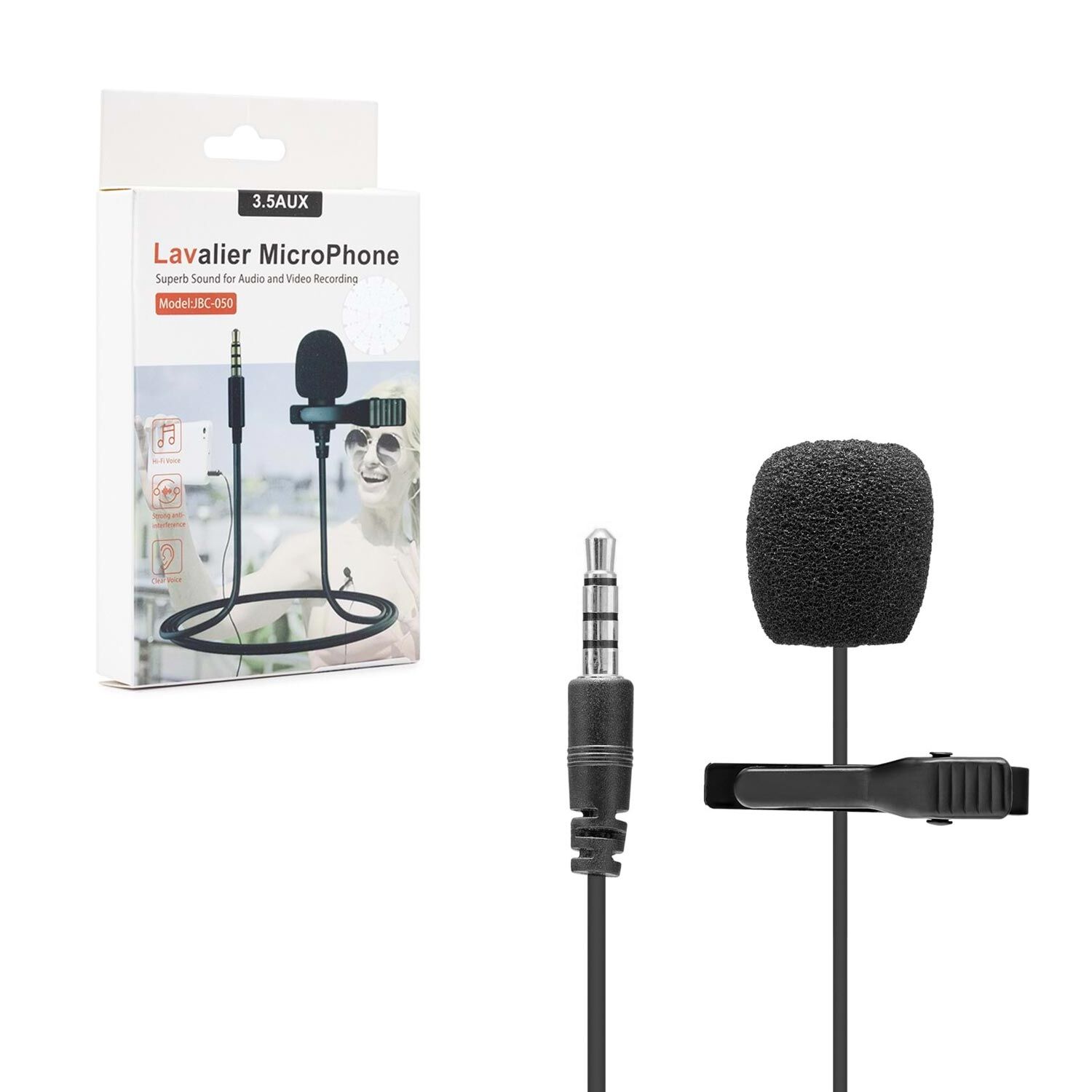 MİKROFON YAKA TELEFON AUX 3.5MM 2 BOĞUMLU JBC-050 (F-63 /F-68 /F-69)