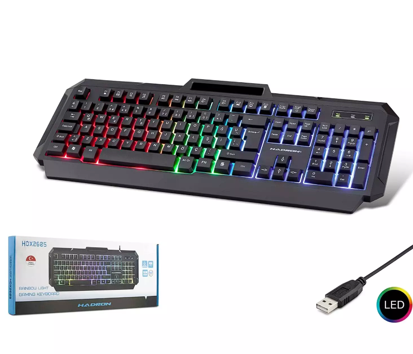 HADRON HDX-2605 Gaming Klavye LED - Siyah