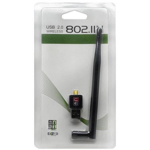 Fully 300 Usb Antenli 802.11n Wifi 7601 Chipset 2.4Ghz 5dB 150 Mbps IP Uydu Alıcıları Uyumlu Wifi Adaptör
