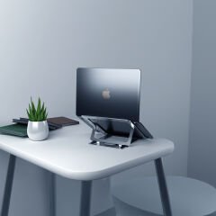 S-link SL-AL11 Gümüş 6 Açılı Katlanabilir Alüminyum Laptop Stand