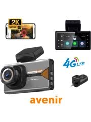 Avenir AV-C422 4g Sim Kartlı 2k 2 Kameralı Gps li Araç Kamerası -App Kontrol