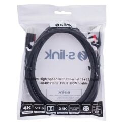S-Link SL-HDM4K011 19+1  V2.0 4K 60Hz 1.5 Metre Hdmi Kablo