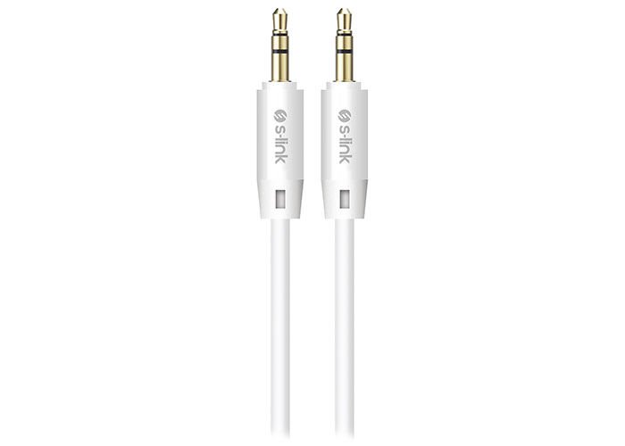 S-link SL-SP70 1m Beyaz 3.5mm Stereo Ses Kablosu (B-07)