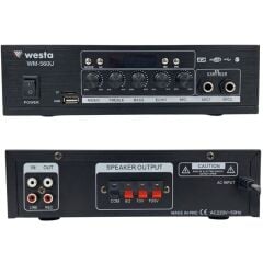 Westa WM-560U Hat Trafolu USB - SD - Bluetooth Destekli Mini Mixer Amfi