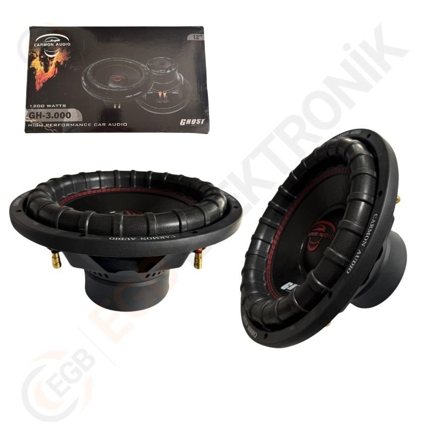 Carmon Audio GH-3.000 1200W Ghost 30 CM Subwoofer Hoparlör çift bobin