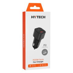 Hytech HY-X49 43W PD 25W + USB QC3.0 Siyah Araç Şarj Cihazı (B-02)
