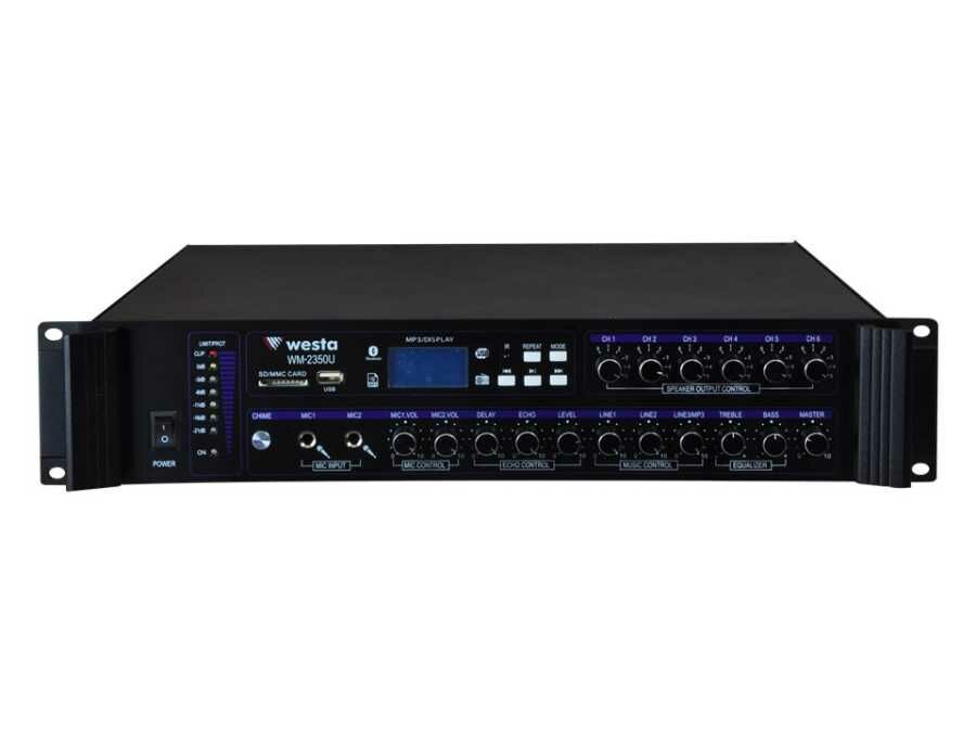 WESTA WM-2350U - 6 Bölgeli 350W 100V Mixer Amfi