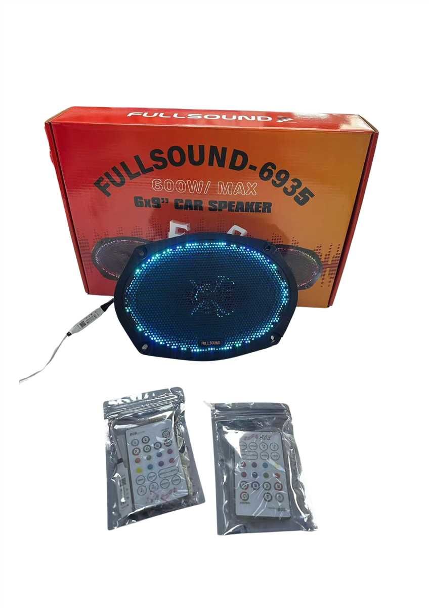 FULLSOUND-6935 6X9 Oval Oto Hoparlör Takımı RGB IŞIKLI 2adet