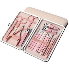 Sunup SN-27097 Paslanmaz Çelik 18in1 Profesyonel Manikür Tırnak Bakım Seti