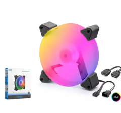 NODAR ND-2665 Kasa Fanı 5. Nesil RGB 12 cm - Siyah