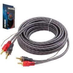 Oto Anfi Kablo 2RCA 2RCA Anfi Tetikli 5mt Rose RC-44-5
