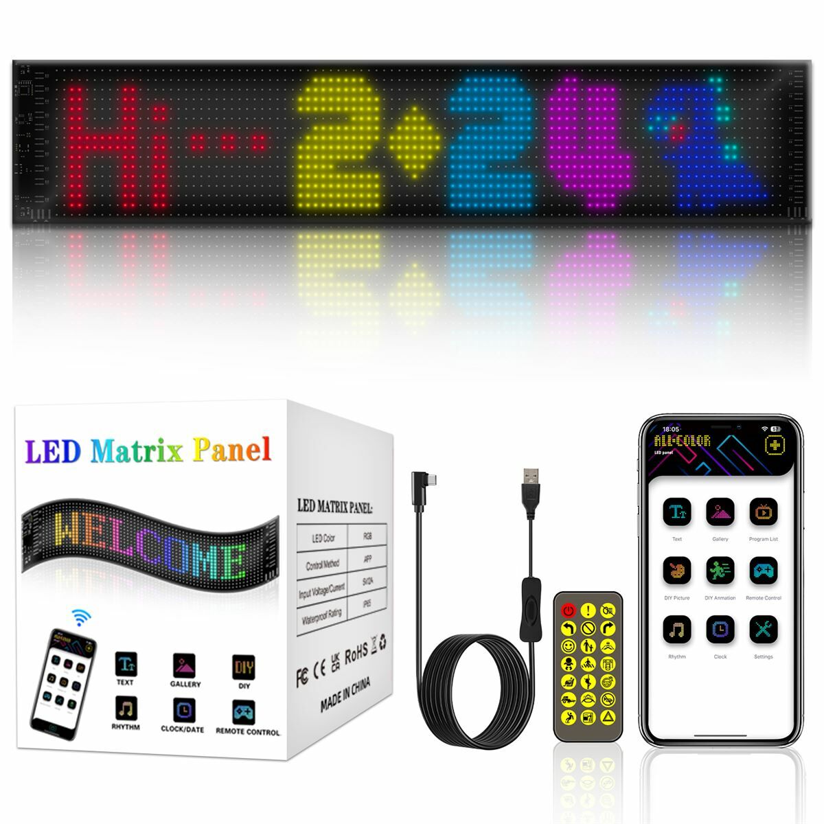16X96 CAMA YAPIŞAN MATRIX PANEL LED EKRAN