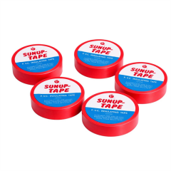 Sunup SN-27920 Kırmızı 0.13x18mm İzole PVC Elektrik Yalıtım Bant (5'li Paket)