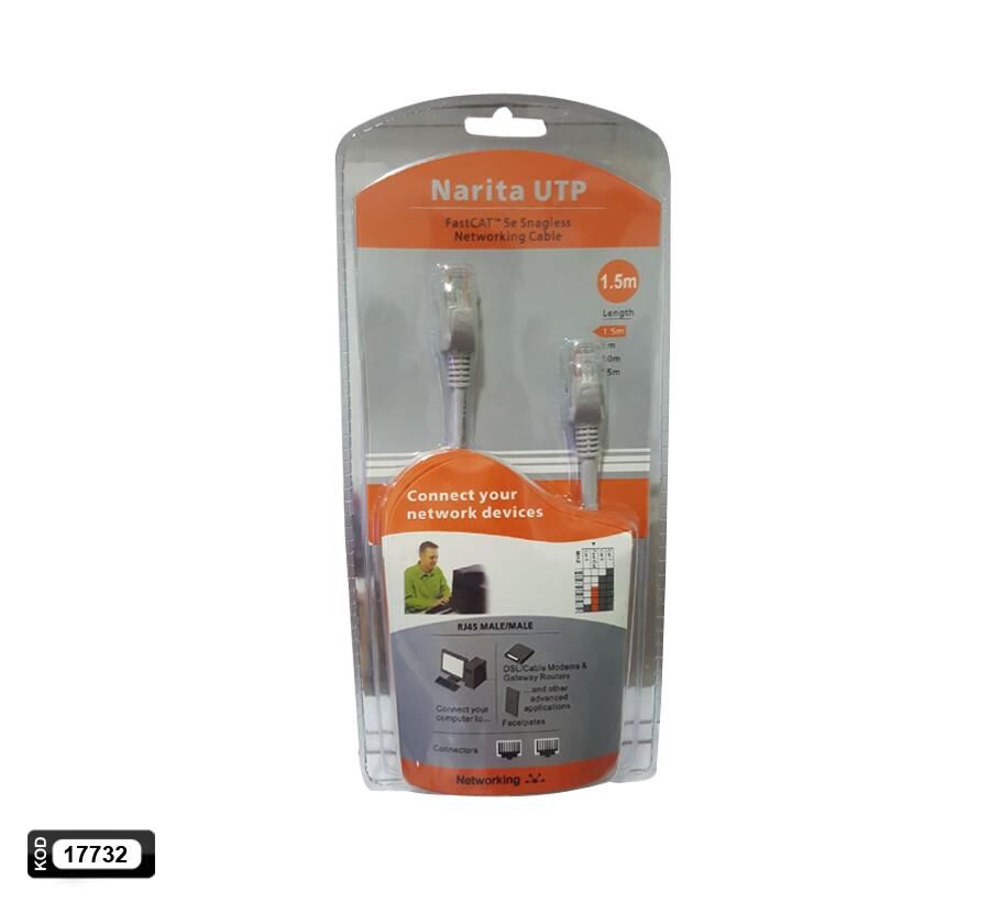 NARİTA Cat5 Patch Network Ethernet Kablo 1.5 Metre (AVD-395)