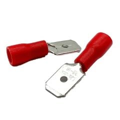 PowerMaster PM-39071 0,5-1,5mm2 Kesit 21x6x5mm Soket Kırmızı İzoleli Kablo Pabucu (100'lü Paket)