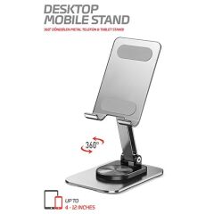 Powerway DMS33 Full Metal Gövde 360 Derece Dönebilen Profesyonel Masaüstü Telefon Standı