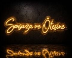 Sonsuza ve Ötesine Neon LED Yazı 100x30 cm