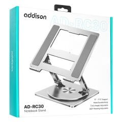 Addison AD-RC30 360 Derece Dönebilen Ayarlanabilir Metal Laptop Stand