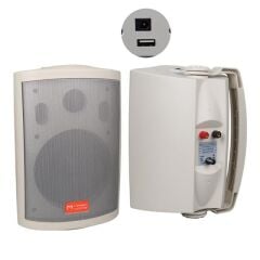 MagicVoice MV-25 16 CM 80 Watt Komütatörlü Hat Trafolu Beyaz Sütun Hoparlör (2'li Takım)