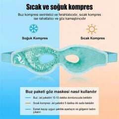 Sunup SN-29668 Jel Boncuklu Göz Maskesi Soğuk  Sıcak Kullanım Rahatlatıcı Terapi Maskesi