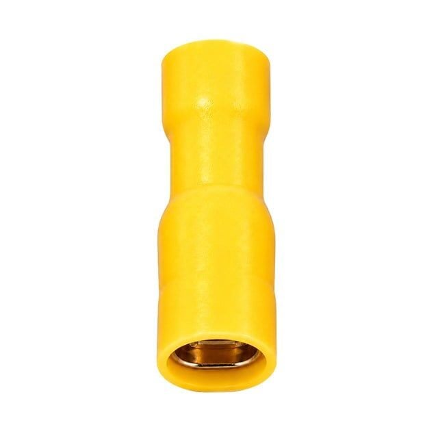 PowerMaster PM-39075 4-6mm2 Kesit 25x8x8mm Soket Sarı İzoleli Kablo Pabucu (100'lü Paket)