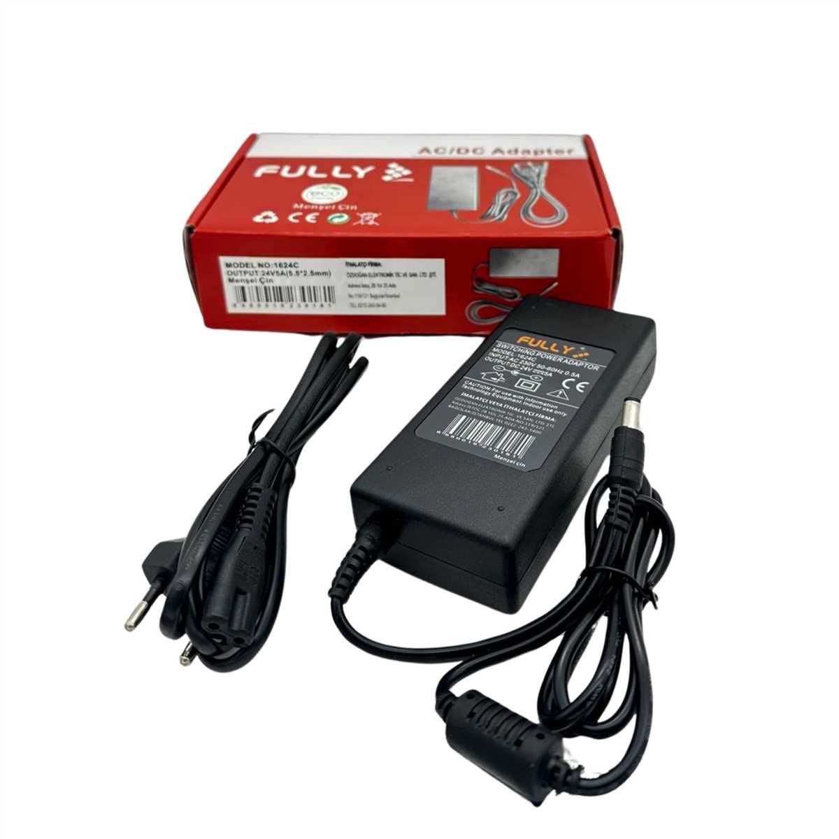 Fully O-1624C 24V 5A 5.5x2.5mm Adaptör