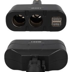 Olesson 1652 12-24V Çift USB Girişli 100W 2'li Araç Çakmak Çoklayıcı