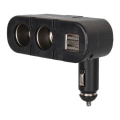 Olesson 1652 12-24V Çift USB Girişli 100W 2'li Araç Çakmak Çoklayıcı
