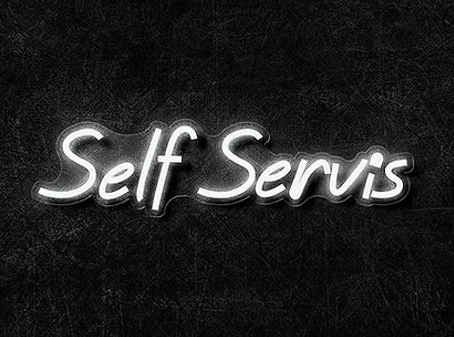 Self Servis Neon LED Yazı 48x12 cm