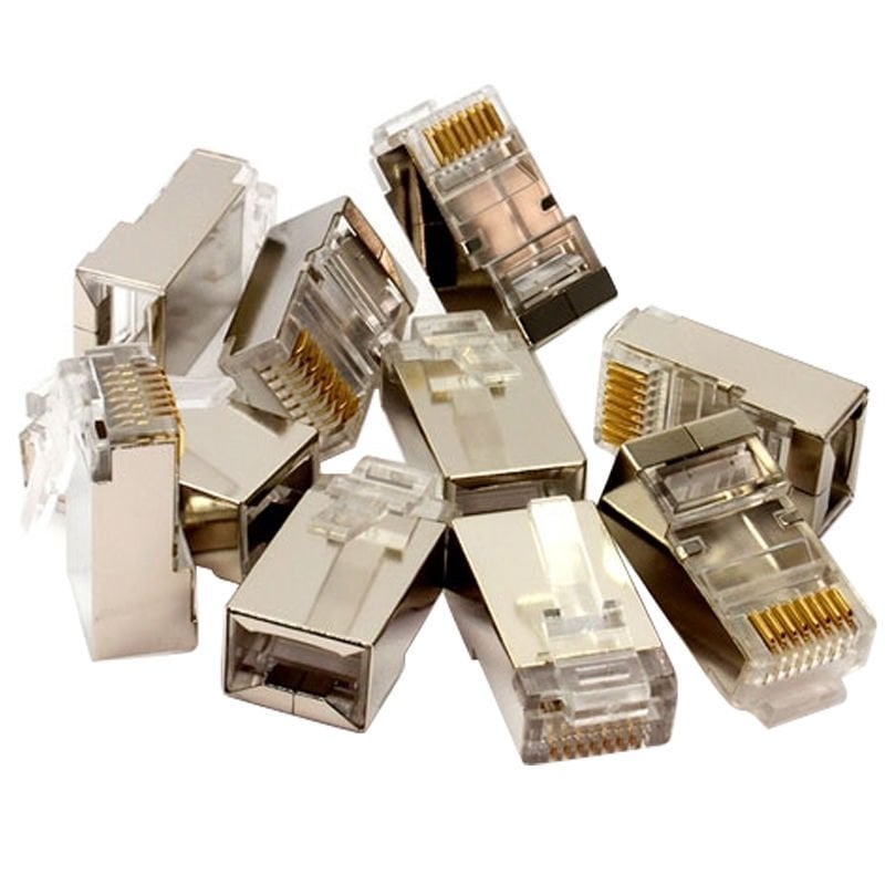 POWERMASTER PM-4426 METAL RJ45 CAT6 METAL UÇ 8P/8C SHIELD 100 LU PAKET FİYAT