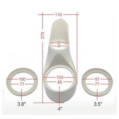 FOR-X XYP-POD2 3.5'' - 3.8'' - 4'' TWEETER MONTAJ YUVASI 1 ÇİFT (PLASTİK)