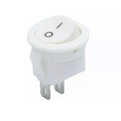 Mini Yuvarlak Işıksız ON-OFF Beyaz Anahtar IC-134E