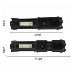 PowerMaster 109-B Zoomlu Flash Özellikli SMD ve Power LED li Şarjlı Plastik Kasa El Feneri (Powerbank Özellikli)