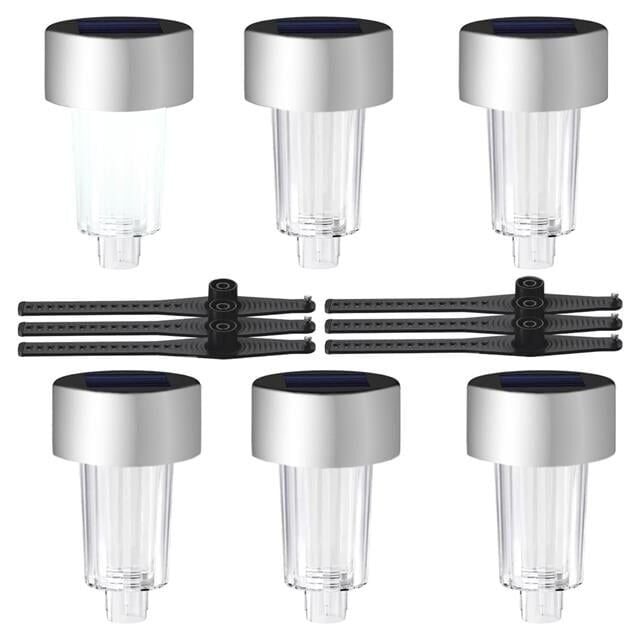 Powermaster PM-26960 Metal Gövdeli Dc 5V Beyaz Solar Balkon-Havuz-Bahçe Lambası (6'lı Paket)