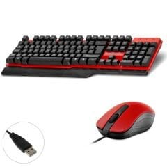 KABLOLU OYUNCU KLAVYE Q MOUSE SETİ HADRON HD-861K