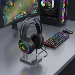 Rampage RM-K45 ORBIT-S Siyah RGB Led 7.1 Gaming Mikrofonlu Oyuncu Kulaklığı