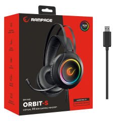 Rampage RM-K45 ORBIT-S Siyah RGB Led 7.1 Gaming Mikrofonlu Oyuncu Kulaklığı