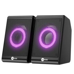 Lecoo DS100 Rgb Aydınlatmalı Kablolu Stereo Siyah 6 W Soundbar 1+1 Masaüstü Hoparlör