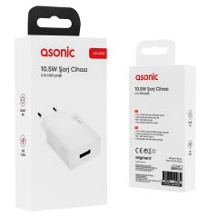 Asonic AS-X220 2.1A Beyaz Ev Şarj Adaptörü (B-08)