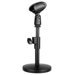Powermaster MS-25 Masa Üstü Mikrofon Tutucu Sehpası 14-25CM Ayarlanabilir Ağır Tabanlı Stand