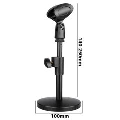 Powermaster MS-25 Masa Üstü Mikrofon Tutucu Sehpası 14-25CM Ayarlanabilir Ağır Tabanlı Stand
