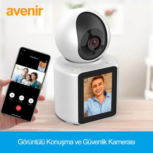 AVENIR AV-S225 2 MP Karşılıklı Görüşme 360° Derece Dönebilen Akıllı Wifi Bebek Kamerası