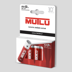 MUTLU AA 4 LÜ PAKET 1.5V ALKALİN PİL