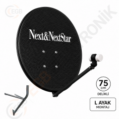 Next Nextstar 75cm Çanak Delikli Anten Siyah (10'LU Paket) (BÜYÜK MOUNT)