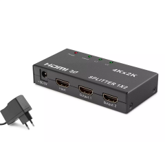 HADRON HDX-1295 HDMI Splitter 4K 3D 1 In 2 Out - Siyah