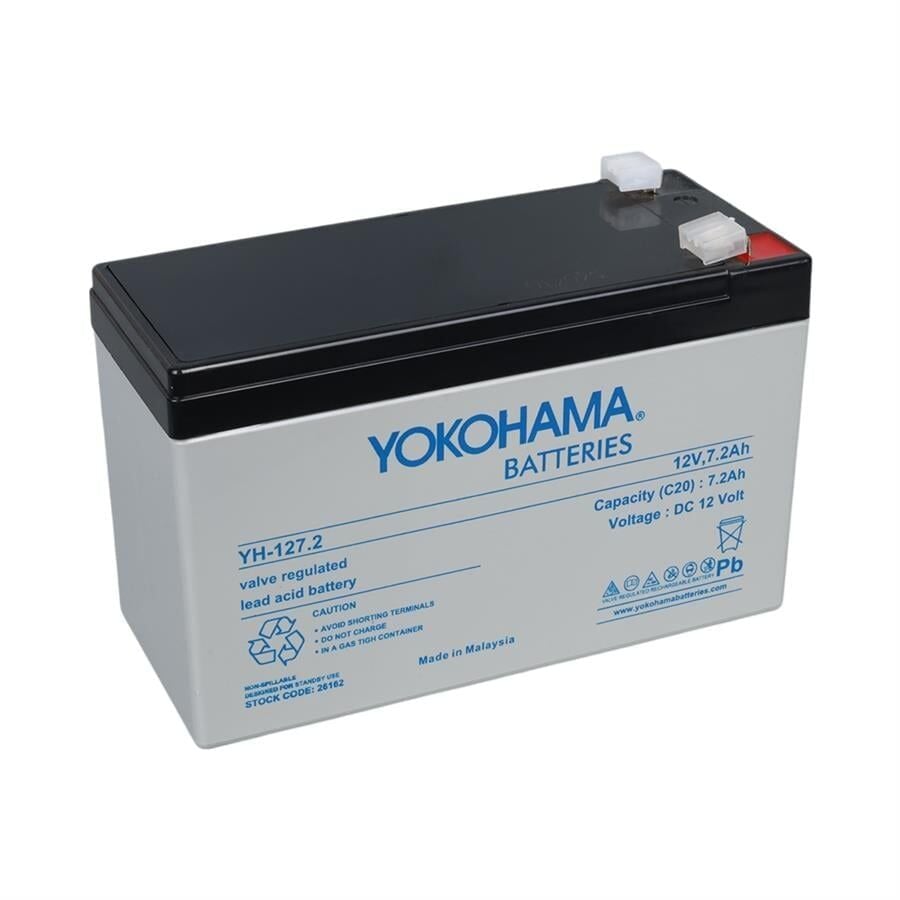 Yokohama YH-127.2 12 Volt - 7.2 Amper UPS'ler İçin Akü (150x65x90 mm)