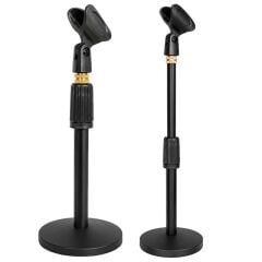 Magicvoice MV-16865 Profesyonel Metal Masaüstü El Mikrofon Standı Metal Yükseklik Ayarlı
