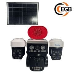 O-Kam 8095 3 Lens Sirenli Çakarlı Wifi Solar Kamera